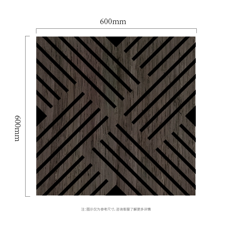 Crossline Diagonal MDF-on-PET панели девори акустикӣ