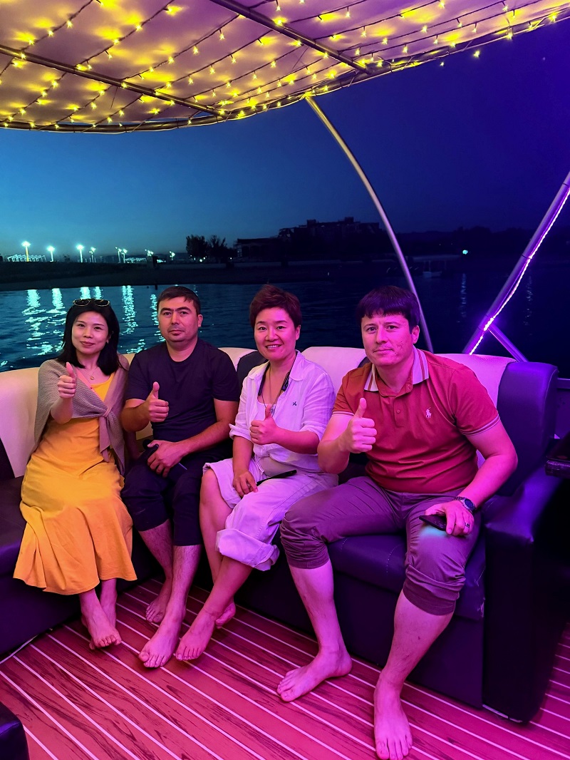 Informal time with local partners during the trip