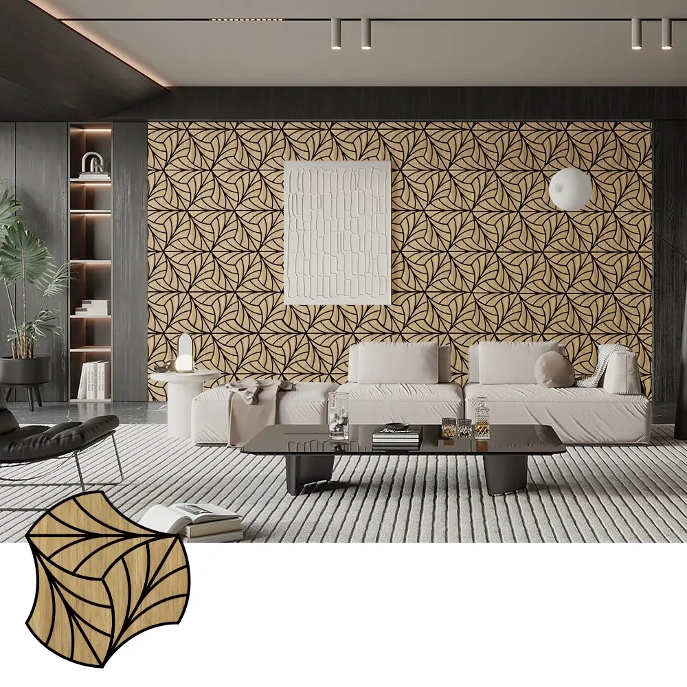 Панелҳои акустикии Wood Veneer барои назорати садои Студияи мусиқӣ