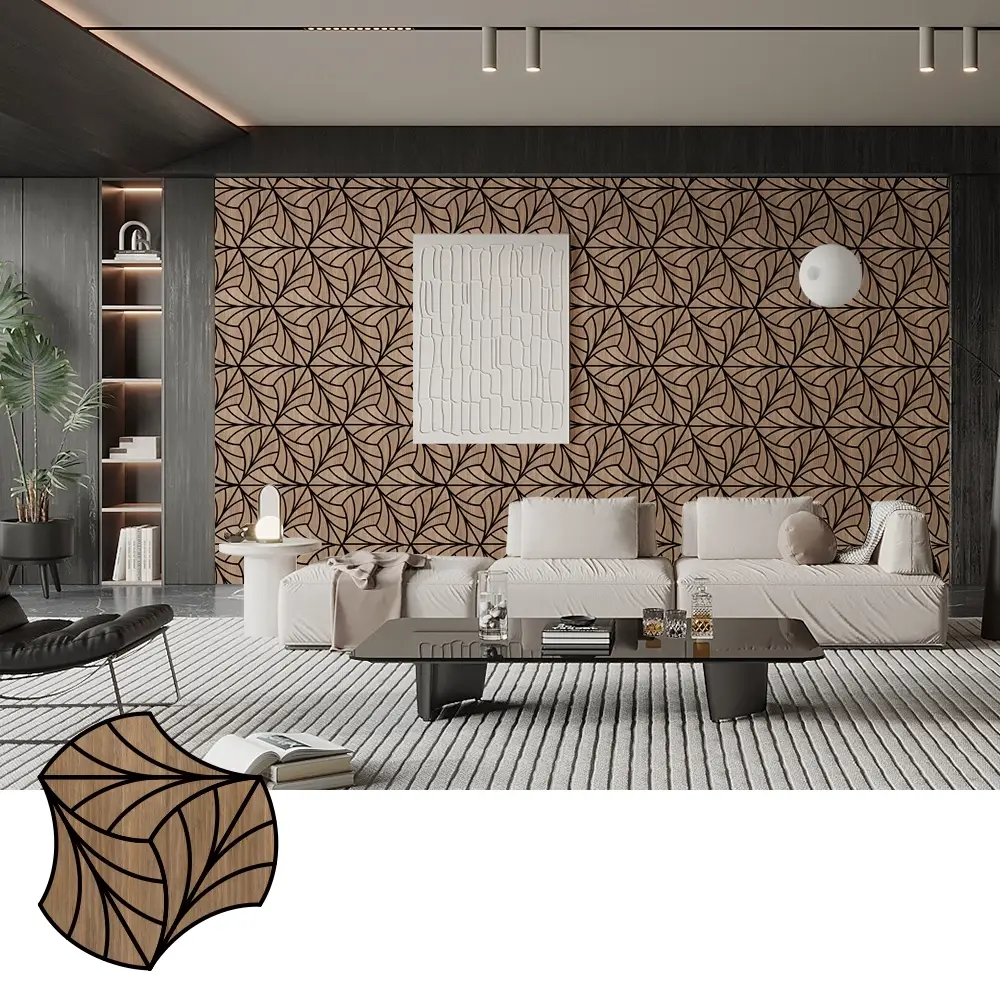 Панелҳои акустикии Wood Veneer барои назорати садои Студияи мусиқӣ