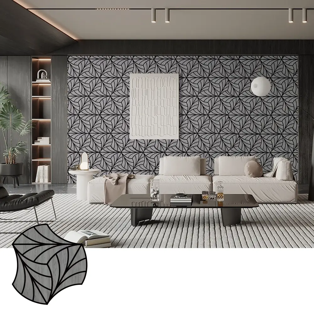 Панелҳои акустикии Wood Veneer барои назорати садои Студияи мусиқӣ